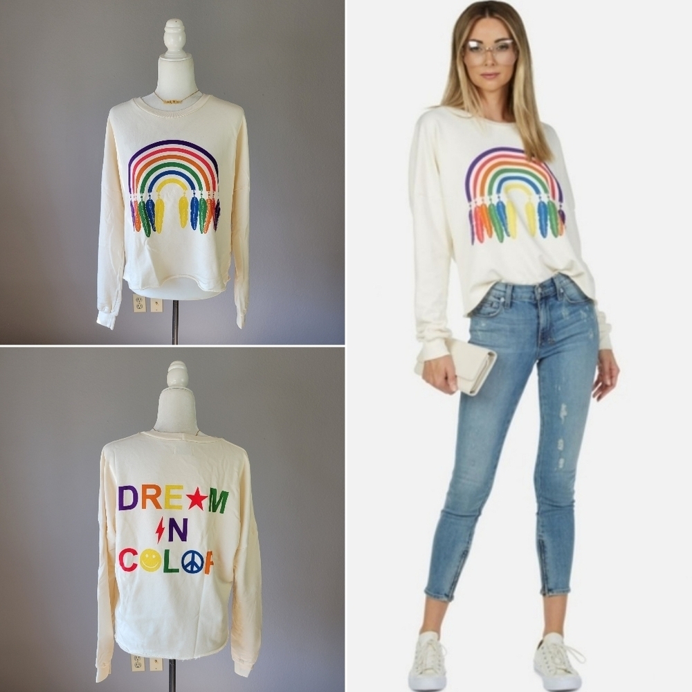 LAUREN MOSHI // ltd ed Lee dream rainbow dream in color super soft pullover